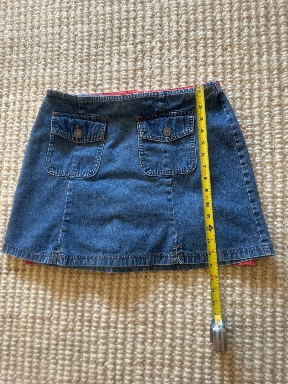 J. Crew Red Cotton Mini Skirt and different brand denim skirt - Picture 4 of 9